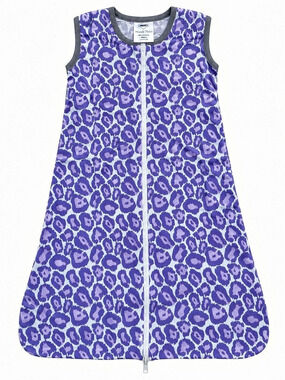 bacati Wearable Blanket Baby Animal Print Purple & Blue Baby size small 0-6 Mont